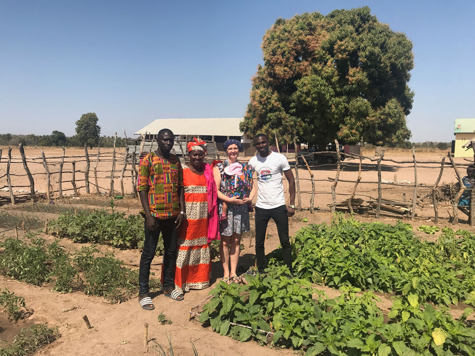 Jabou, Annable Bethany and SG teachers in the vegetable plot